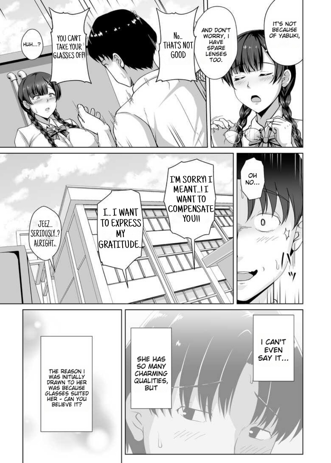 Why she took off her glasses ~The Unrequited Love of the Class President with Huge Tits who allowed herself to be Manipulated by her Boyfriend~ page 9
