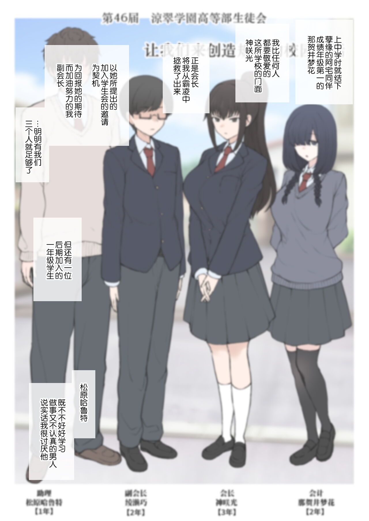 Yarichin Shinnyuusei ni Ura de Jiwajiwa to Hakaisarete Iku Boku no Shiawase na Seitokai Life page 2