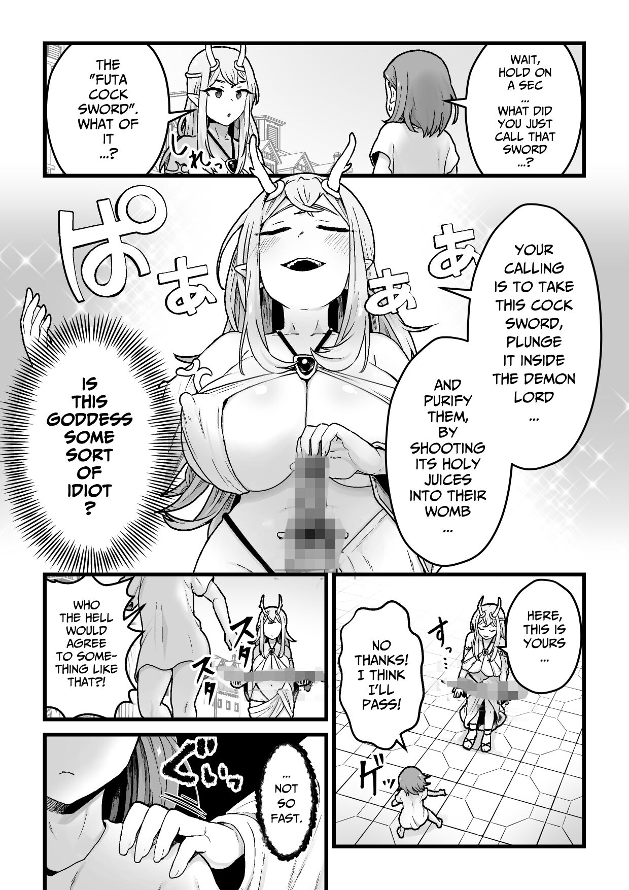 Yokkyuu Fuman Damegami [Futanari Chinpo Sword] o Sazukemasu. page 5