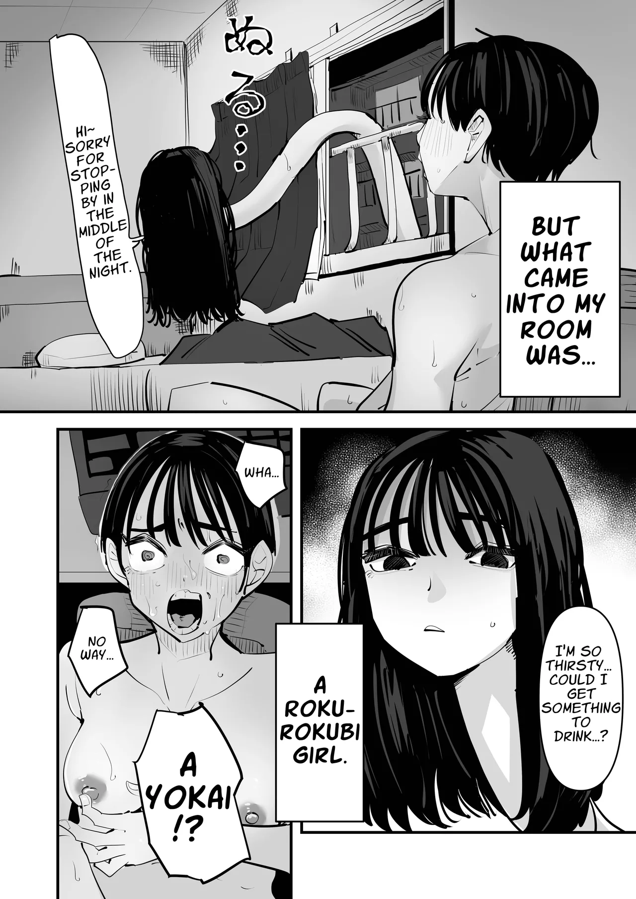 Yuri Lezzy Sex with a Rokurokubi Yōkai page 3