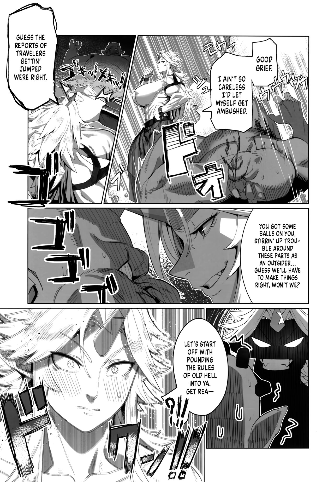 Yuugi and an Orc Locked in Battle page 6