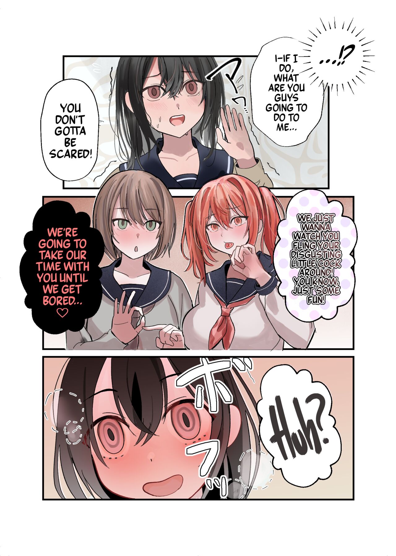 Yuutousei Mazomesu JK, Futanari Onabare~ Ijimekko ni Hasamare Sakuseitaikyuu! page 15