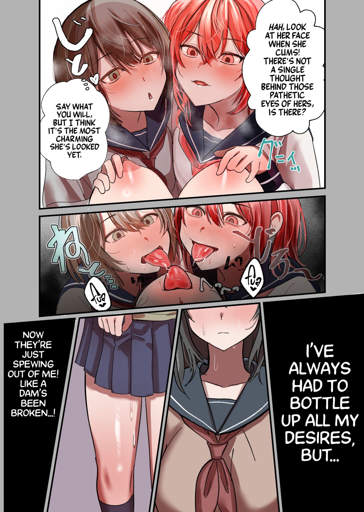 Yuutousei Mazomesu JK, Futanari Onabare~ Ijimekko ni Hasamare Sakuseitaikyuu! page 34