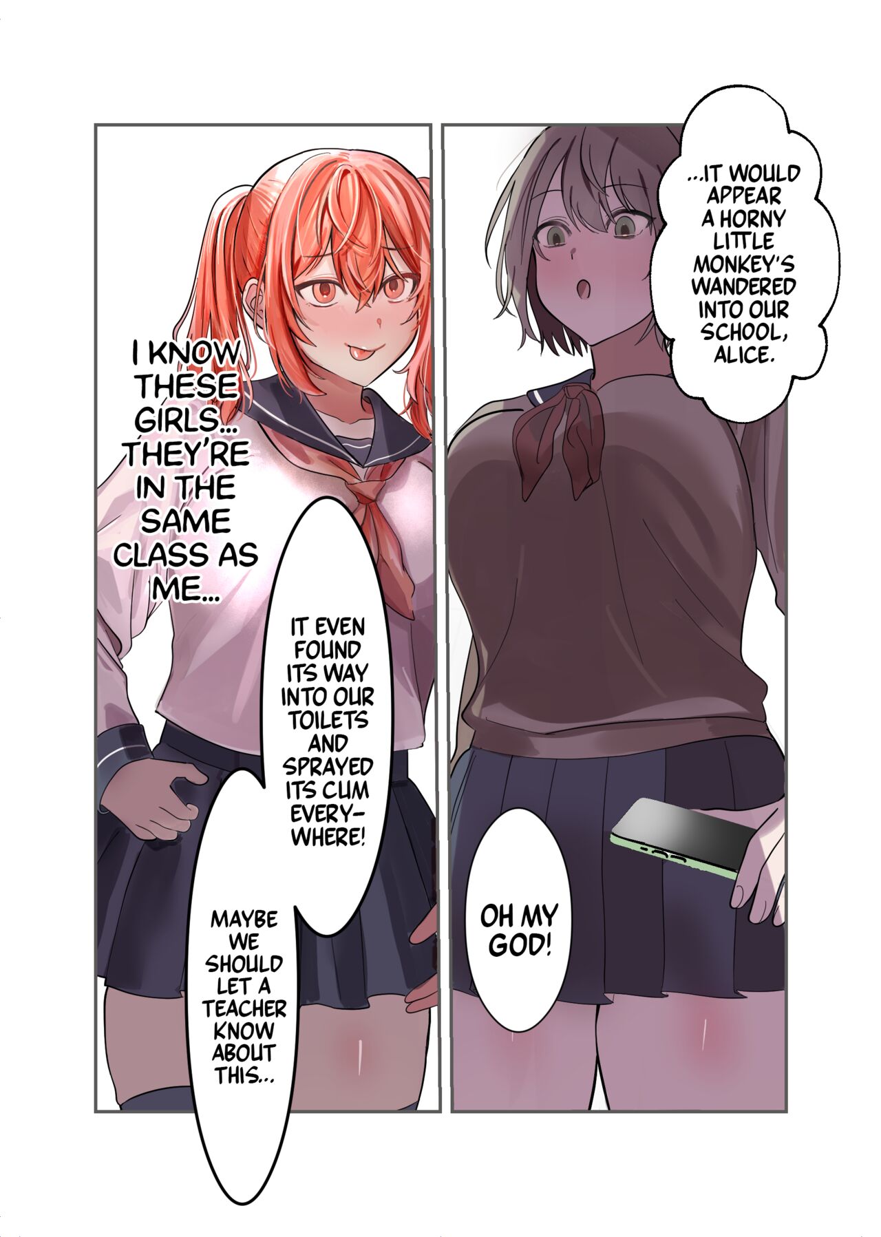 Yuutousei Mazomesu JK, Futanari Onabare~ Ijimekko ni Hasamare Sakuseitaikyuu! page 9