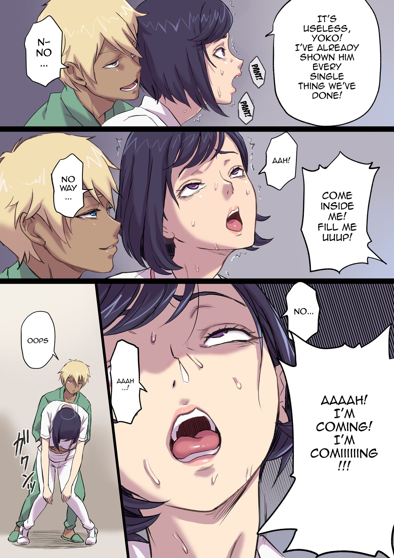 Zoku Tonari no Bed de Netorareru Kangoshi Jukubo / The MILF Nurse Cuckolded Gets Taken Away In The Bed Next To Mine - Continuation page 35
